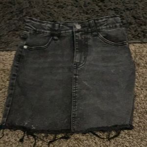 Black jean skirt